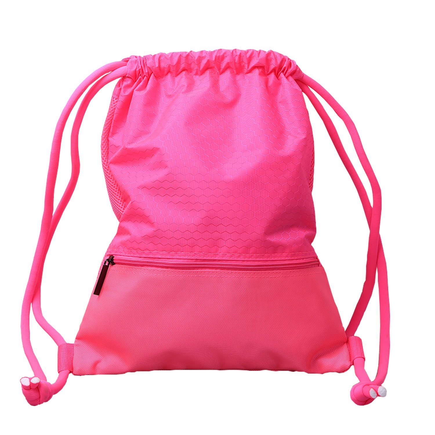 高質で安価 Esvan 防水ジムバック 大型巾着パックパック ジムバッグ サックパック スポーツ 旅行 バスケットボール ヨガ ランニング 9色 2サイズ B01m06nhu2 Size L Pink Size L Pink 人気絶頂 Y Save Org