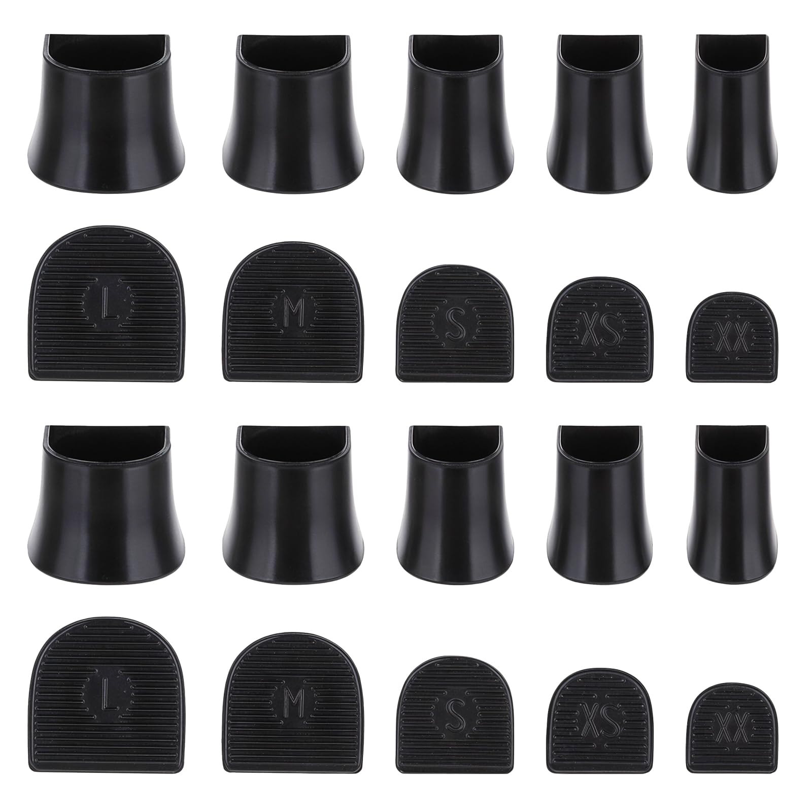Photo 1 of 10 Pairs Heel Protectors for Grass, Heel Caps for High Heels,5 Sizes High Heel Protectors Black Heel Stoppers Heel Replacement Tips for Walking on Flatland and Uneven Road
