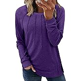 onlypuff Womens Top Long Sleeve Shirts for Women Cute Ladies Top Fashion Fall Tops 2024 Tunic Tops Blouses