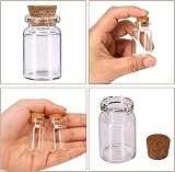 Udewo 10 Pcs Small Glass Bottles with Cork Lids 6ml Mini Vials for DIY Crafts view 5