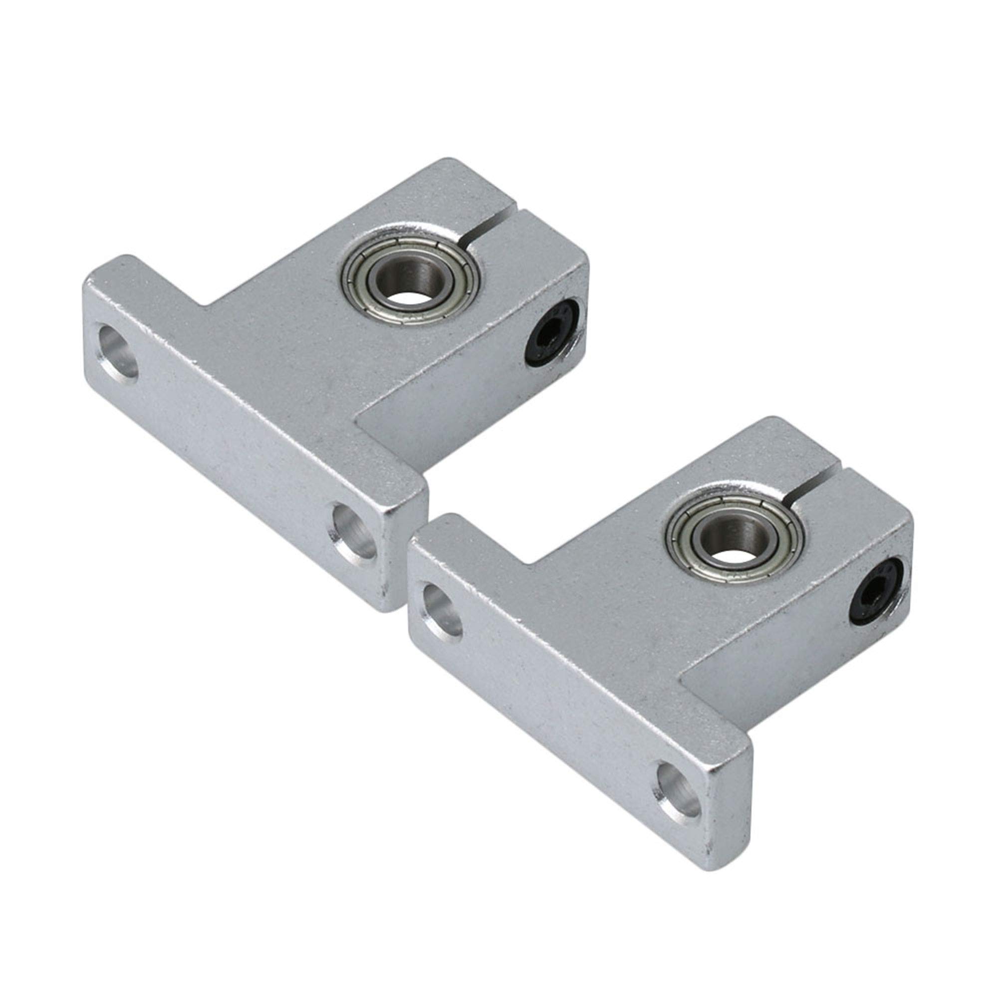 2pcs SK13 Linear Rail Shaft Guide Support Bracket Vertical Optical Axis Holder with 6mm Inner Dia Bearings for XYZ Table CNC