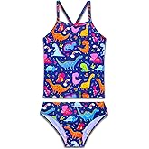 Bathing Suit for Girls 2 Piece Sleeveless Swimsuit Camisole Swimwear with Briefs UPF 50+ Sun Protection