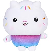 Gabby’s Dollhouse, 7-inch Cakey Cat Purr-ific Plush Toy, Kids Toys for Ages 3 and up