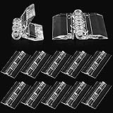 Bivethoi 12pcs Clear Acrylic Hinges for