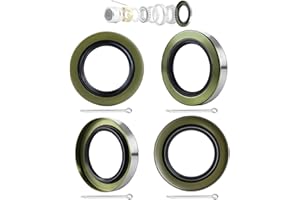 HITCHVOYAGER 4Pack 2.250" ID x 3.376" OD Double Lip Grease Seal with 4 Cotter Pins for 5200-7000LB Trailer Wheel Hub Axles D42, Replace Trailer RV Dexter 10-36(010-036-00) Texcom 22333TB National 452920/482920.