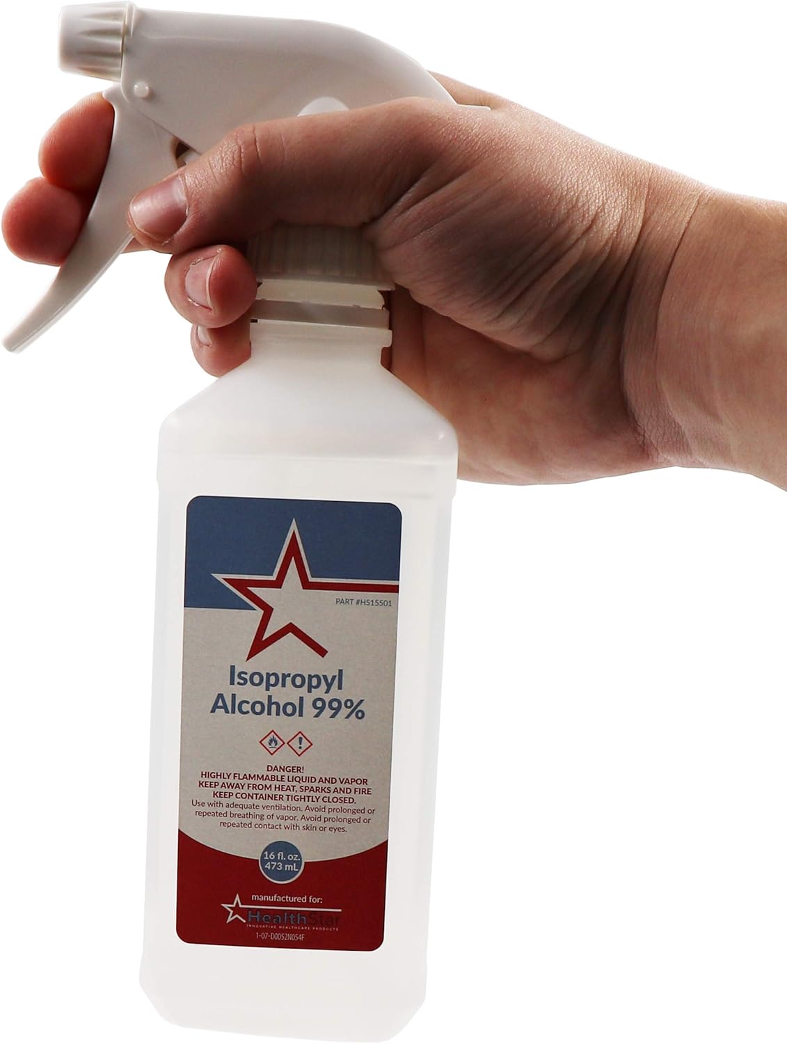 Healthstar 99 16 Ounce Isopropyl Alcohol Spray Cleans