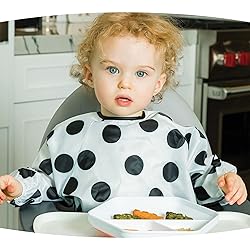 Tiny Twinkle Mess Proof Baby Bib, Cute Full Sleeve