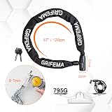 Grifema GA1201-12 Bike Lock 120cm with 2 Keys Heavy Duty Chain 7mm view 2