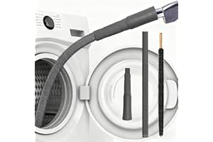 Upgraded Dryer Vent Cleaner Kit: Dryer Lint Vac Attachment, Universal Vacuum Hose Attachment Tool Cleaning Brush for Lint Rem