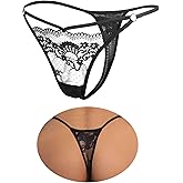 ohyeah Lace G-String Thongs for Women Sexy Cheeky Underwear Panties T-back Thong Soft Breathable Tanga Lingerie