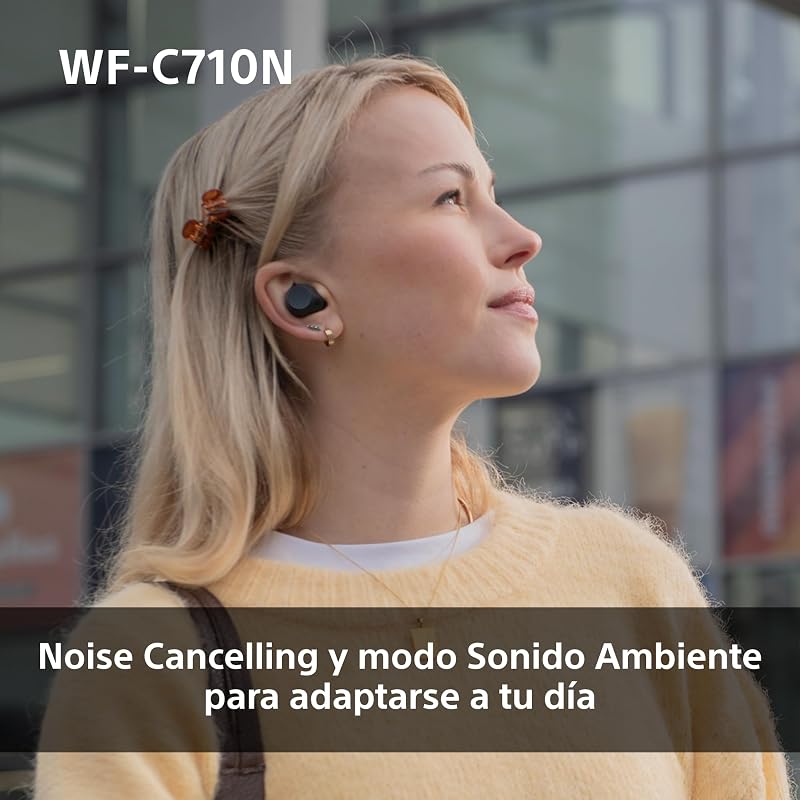 WF-C710N Auriculares Inalámbricos con Cancelación de Ruido, Blanco
