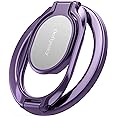 Doflyesky Magnetic Phone Ring Holder, Double Adjustable Phone Grip and Stand Compatible with MagSafe Ring Holder, Compatible with PopSockets MagSafe Ring Removable for iPhone & Android Phone, Purple