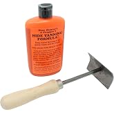 Knoblochs Deer Hunter's &amp; Trapper's Hide &amp; Fur Tanning Formula and Fleshing Tool Set (1)