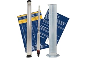 Upromax Hydrometer 0-200 Proof & Tralle Alcohol Meter Distilling Set with Case and Jar Test Liquor Moonshine Proofing Spirits Homebrew Alcohol Meter