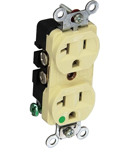 Hubbell Wiring Device-Kellems HBL8300HW Receptacle, Duplex, 20A, 5