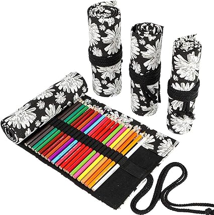 Amazon Yenyuy キャンバス色鉛筆ケース 筆箱 文具収納 12 36 72本収納可能 素描鉛筆 色鉛筆 収納ケース シン プル ペンシルホルダー 可愛い 色鉛筆収納バッグ 色鉛筆 文房具 オフィス用品