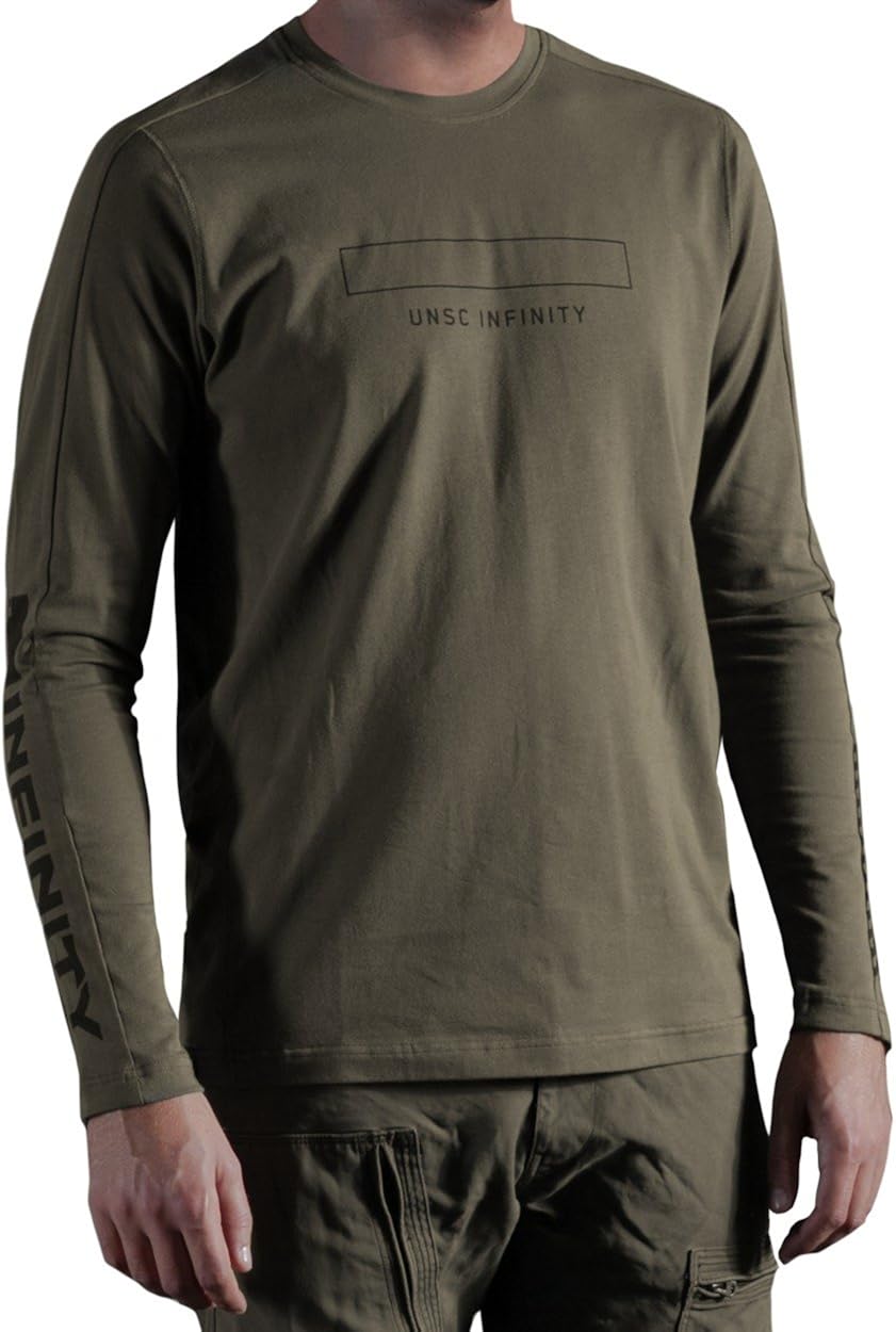 Amazon.com: Musterbrand Halo Men Long-Sleeve T-Shirt Catapult Green: Clothing
