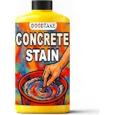 GOODTAKE Liquid Concrete Cement Dye (10 oz) &ndash; Concentrated Cement Color Pigment for Concrete Mix, Mortar, Gypsum, Grout Dye &amp; Stain Colors (Yellow, 10 oz)