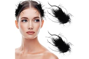 DIDDER 2PCS Black Swan Dark Angel Hair Accessories for Women & Girls: Feather Headpiece Clips for Halloween Costume