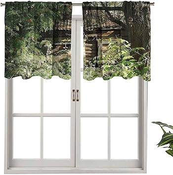 Hiiiman Cenefa de ventana de privacidad para interiores, diseño de