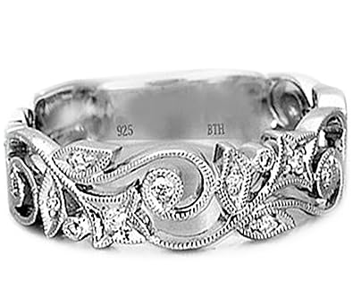 Wedding ring sets engagement silver sterling band set rings 3pcs jewelry gold bridal cz diamond 5ct solid 10kt vintage filled Ladies Silver Wedding Rings Uk - Wedding Rings Sets Ideas