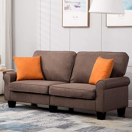 Amazon Com Mecor Loveseat Sofa Linen Fabric Loveseat Couch 70