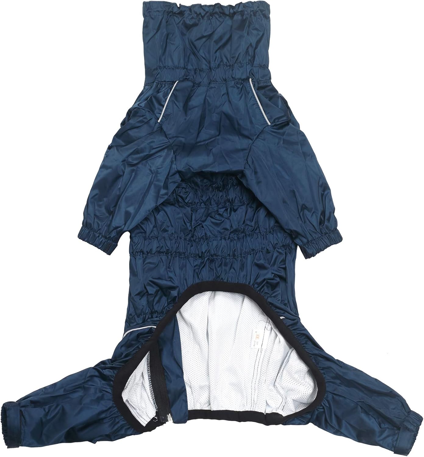 Geyecete1/2 Leg Trouser Suit,Dog Raincoat with high Waterproof for Dogs Reflective Four-Leg rain Gear Jumpsuit for Puppies Small Medium pet-Navy-M - Image 4