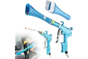 GOCCIDA Tornado Dry Car Cleaning Gun Detailing Interior Dryer Air Blow Gun for Car Detailing Air Gun Car Dust Cleaner Air Compressor Blower Gun with Nozzle and Auto Detailing Dusting Brush