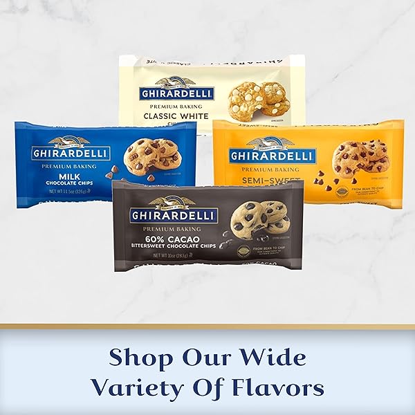 GHIRARDELLI 60% CACAO BITTERSWEET CHOCOLATE PREMIUM BAKING CHIPS, 20 OZ BAG