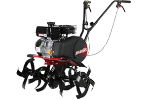 SPLENDOR Gas Powered Tiller 4 Cycle Engine 212CC Working Width Adjustable 13in-22in-33.5in