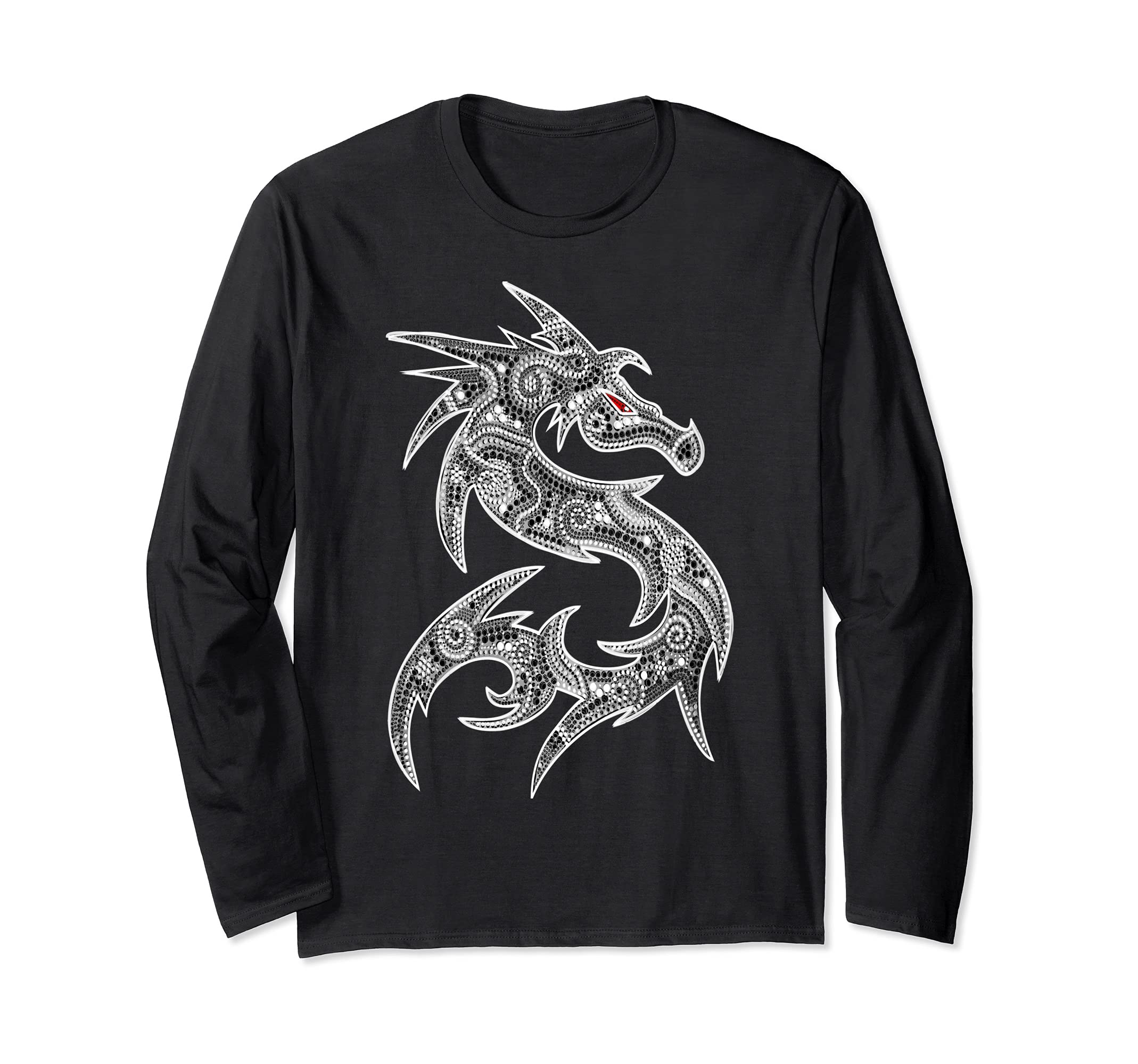 FANTASY DRAGON - dot painting art 1 - Fan Fun Long Sleeve T-Shirt