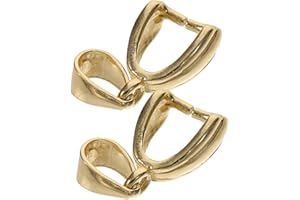 YOSADIER 2Pcs Sterling Silver Pendant Clasp Large Snap Hook Bails for DIY Jewelry Making Tarnish-resistant