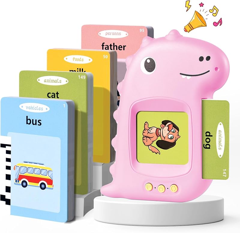 Visator Talking Flash Cards for Toddler 2-6 Years 224 Words Educational Toy