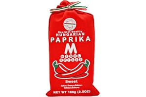Menol Spices Authentic Hungarian Sweet Paprika Powder (Sweet, 3.5oz / 100g) Gourmet Quality, Produced in region of Szeged, Hungary, Incredible Flavor, Freshly ground