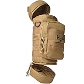 Orca Tactical Molle Water Bottle Pouch - Molle Water Bottle Holder Fits Most 32 and 40 oz Bottles - Water Bottle Pouch for Backpack - Thicker Insulated Water Bottle Holster Keeps Drinks Cooler Longer