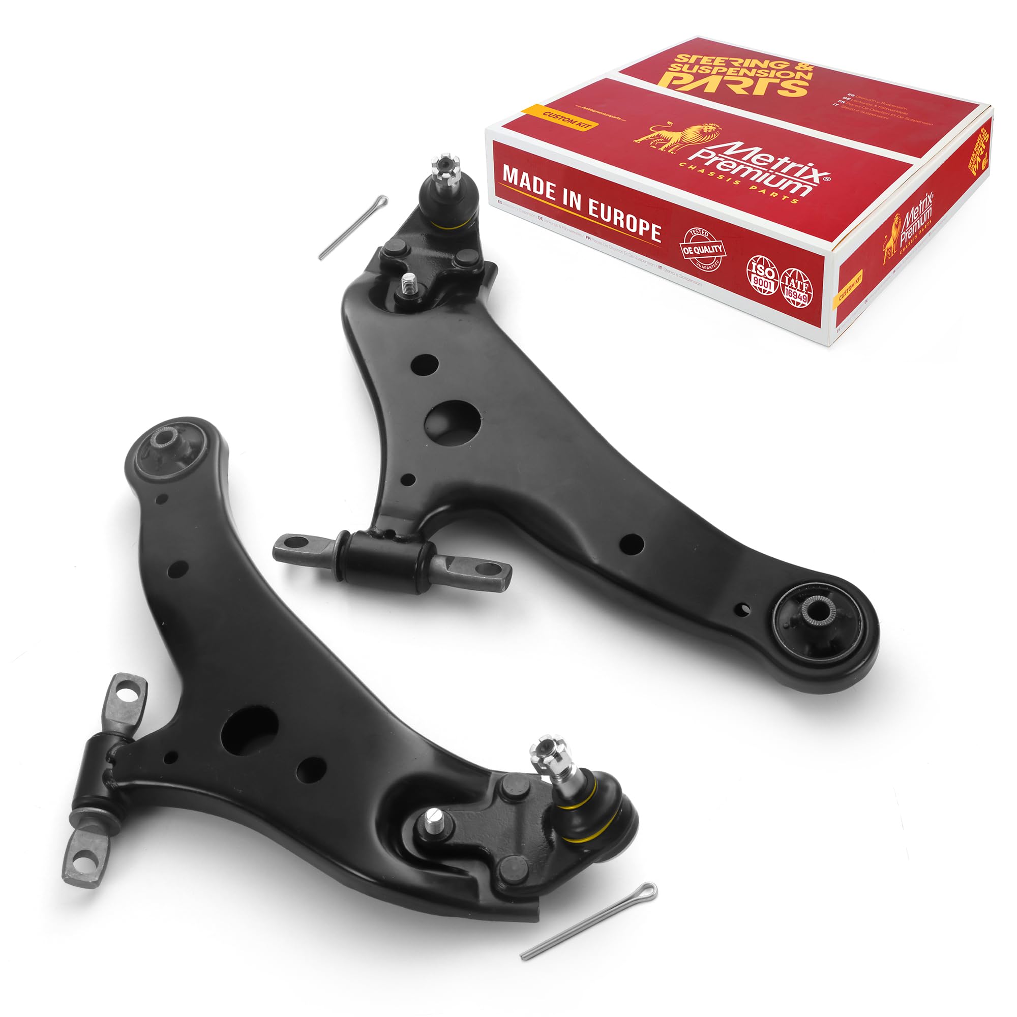 Metrix Premium Chassis Parts - Front Left & Right Lower Control Arm w Ball Joint & Bushing Assembly Kit Fits 18-22 Lexus RX350L, 09-16 Toyota Venza, 08-19 Highlander, RK622945 RK622944 Made in Europe Image