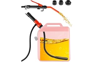 Battery Powered Gas Can Transfer Pump, Portable Fuel Transfer Pump for Gasoline, Diesel, Kerosene, Water, Upgraded Flex Inlet