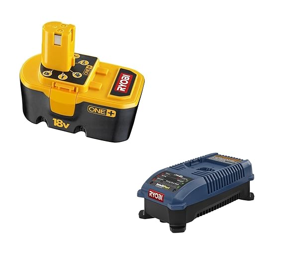 Ryobi P100 One+ 18 Volt 1.5Ah Battery & P115 Intelliport Charger