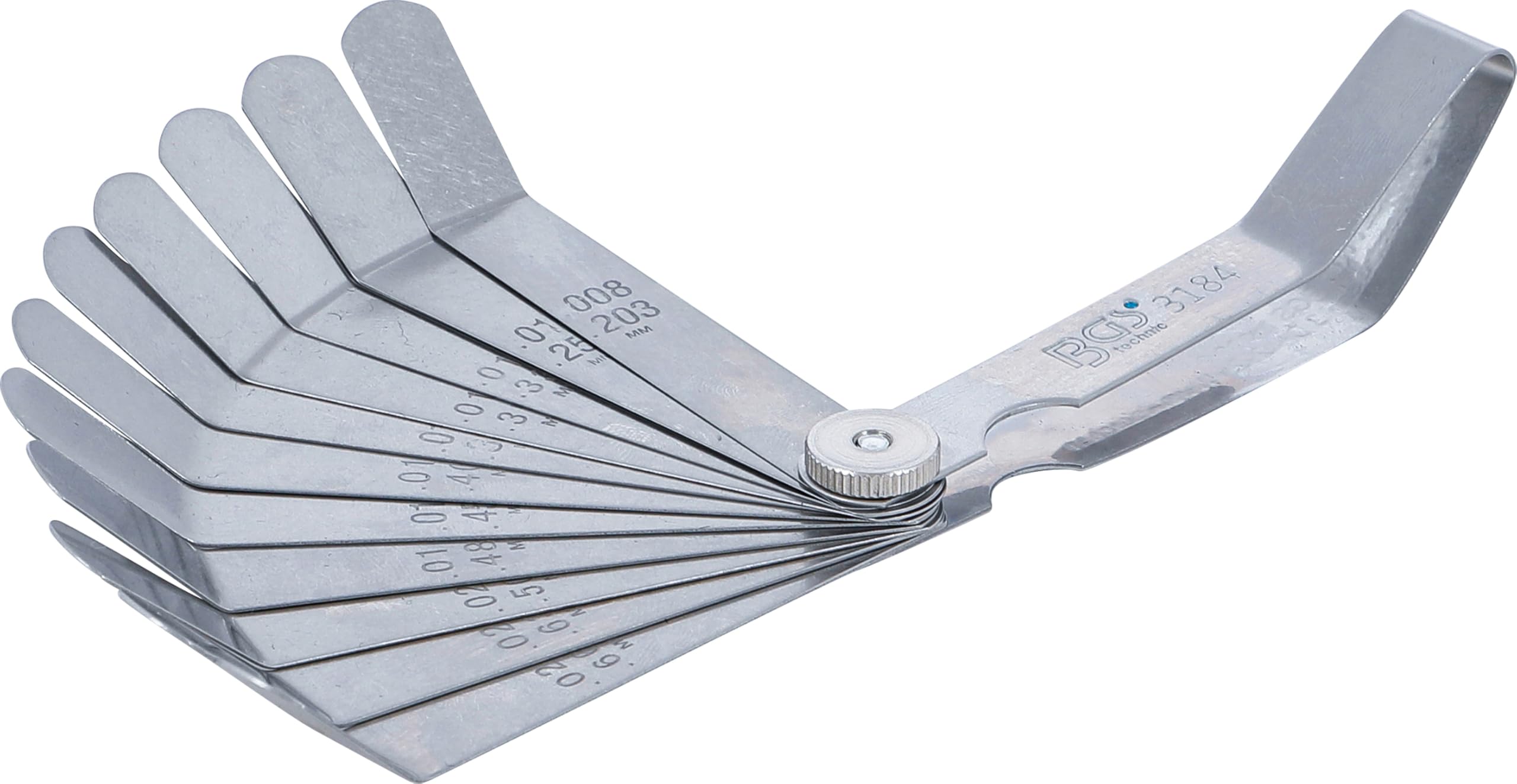 BGS 3184 | Precision Feeler Gauges, bent | 12 Blades