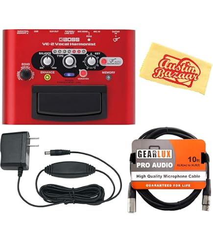 BOSS VE-2 ボーカルハーモニスト BOSS ACアダプター付き Amazon.com: BOSS VE-2 Vocal Harmonist Bundle with Gearlux Power