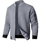 SAVKOOV Mens Loose Fit Lightweight Jacket Casual Stylish bomber Jacket