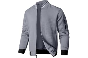 SAVKOOV Mens Loose Fit Lightweight Jacket Casual Stylish bomber Jacket