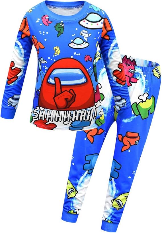 Children's Novelty Pajamas Among Us Game Print Fashion Sleepwear Video C56