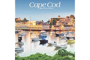 Cape Cod | 2025 12 x 24 Inch Monthly Square Wall Calendar | Plastic-Free | BrownTrout | Ocean Sea Coast Massachusetts