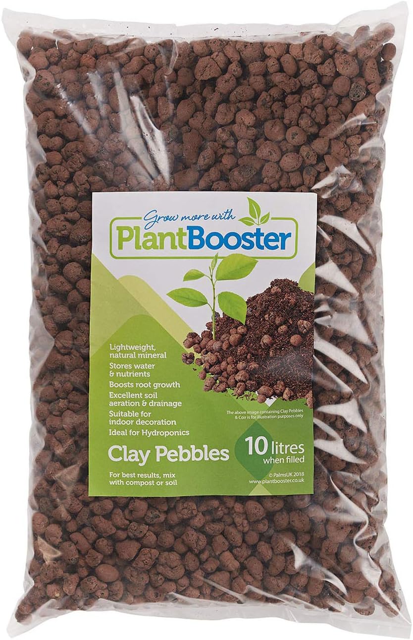 PlantBooster Premium Clay Pebbles – Hydroponic growing media (1-50 litres) (5 Ltr)