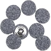 10PCS Fabric Cloth Covered Buttons with Metal Shank - Suits, Gowns, Blouses, Tuxedo, Sweaters - Grey, 20mm