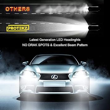 Protekz 6000K LED Fog Light Kit for 2012-2016 Nissan VERSA H11 Fog Bulb