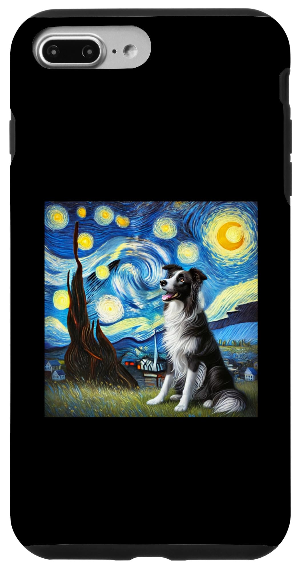 iPhone 7 Plus/8 Plus Starry Night Vincent Rendition Van Gogh - Border Collie Case