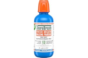 TheraBreath Fresh Breath Oral Rinse - Icy Mint | Fights Bad Breath | Certified Vegan, Gluten-Free, & Kosher | 473ml