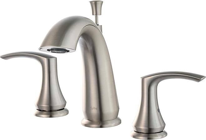 Spring Widespread Two Handle Bathroom Faucet Brushed Nickel